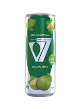 V7 vitamin sparkling drink 100% natural flavors - lemon mint 250ML